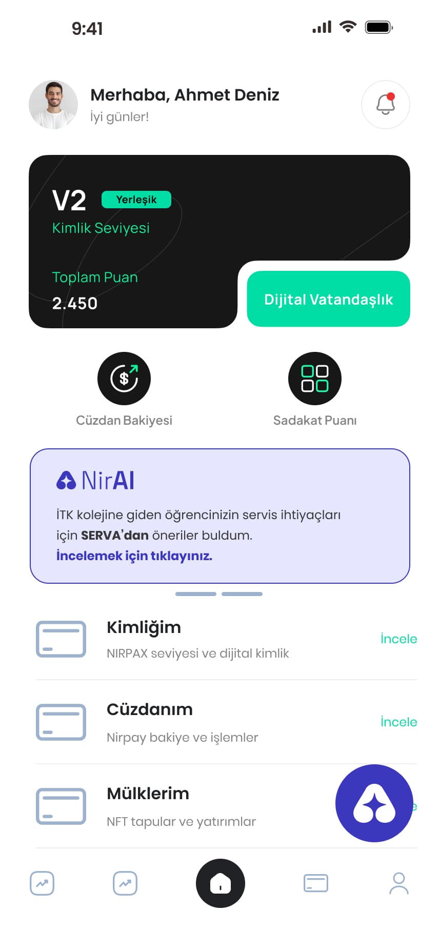 Nirpax mobil ekran tasarımı 3