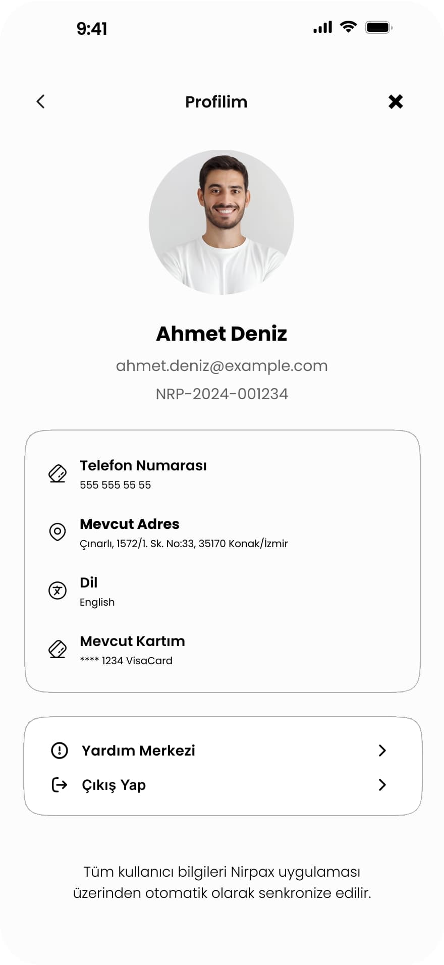 NirPay mobil ekran tasarımı