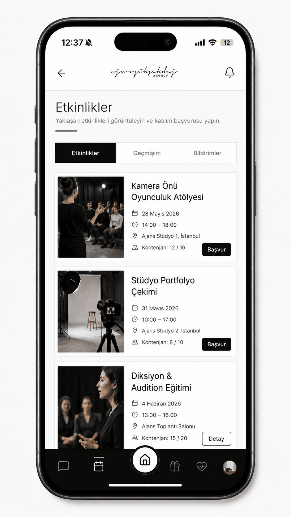 Uğur Yüksekdağ Management mobil uygulama ekranı 3