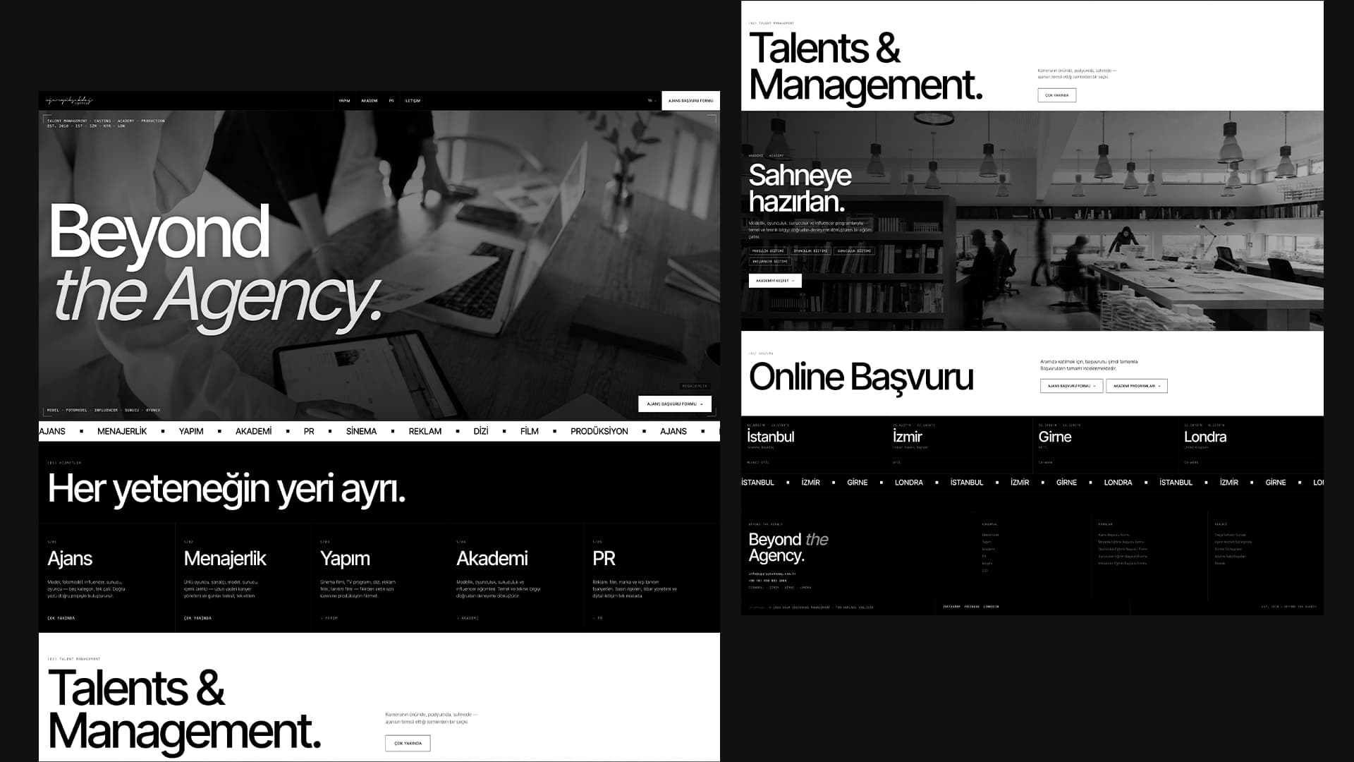 Uğur Yüksekdağ Management kurumsal web sitesi tasarımı