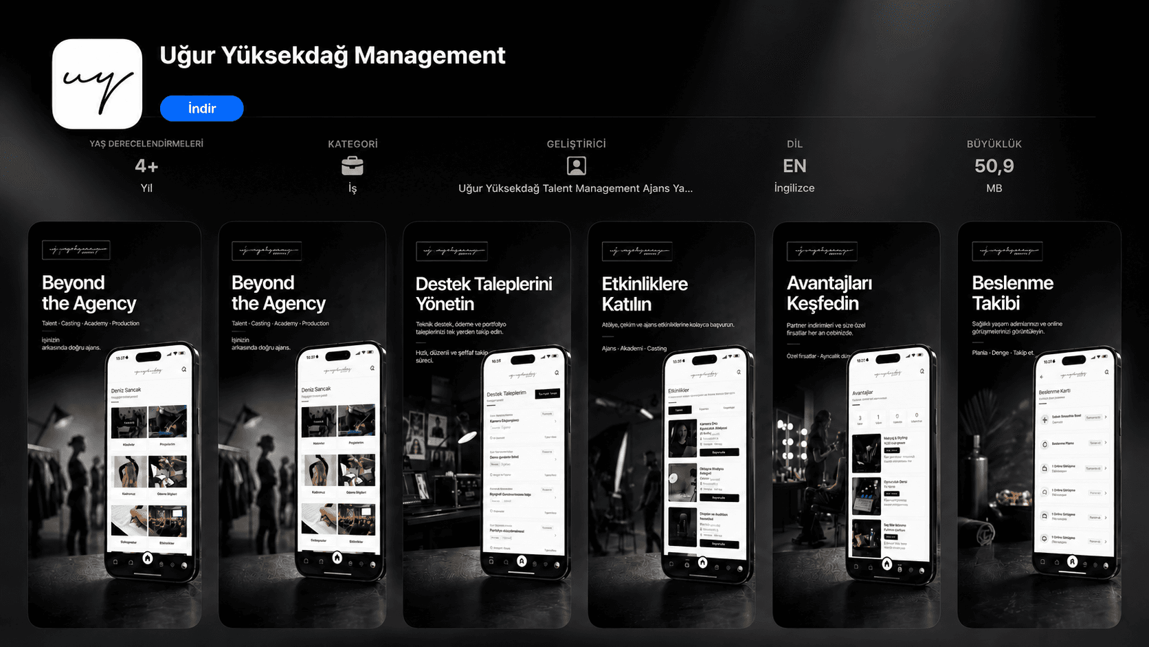 Uğur Yüksekdağ Management mobil uygulama ve yayın süreci